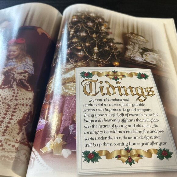 Vtg Afghan Sentiments Crochet Pattern Book Hardcover The Needlecraft Shop 1998 - Picture 7 of 9